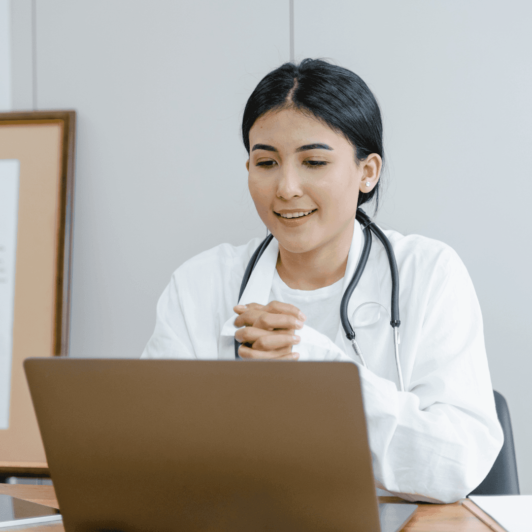 Doctor at a laptop